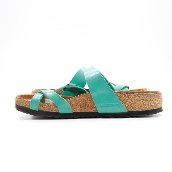 Birkenstock Mayari Green Birkenbuc Lightweight Flat Toe Loop Sandals - Women's 6 - Picture 5 of 7